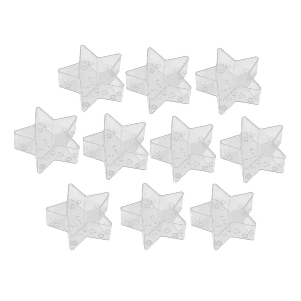 10pcs Clear Plastic Star-Shaped Candle Molds for DIY Candle Making, Soap Making & Home Crafts - Reusable Empty Candle Containers for Aromatherapy, Wedding Decor, Holiday Gifts & Party Favors