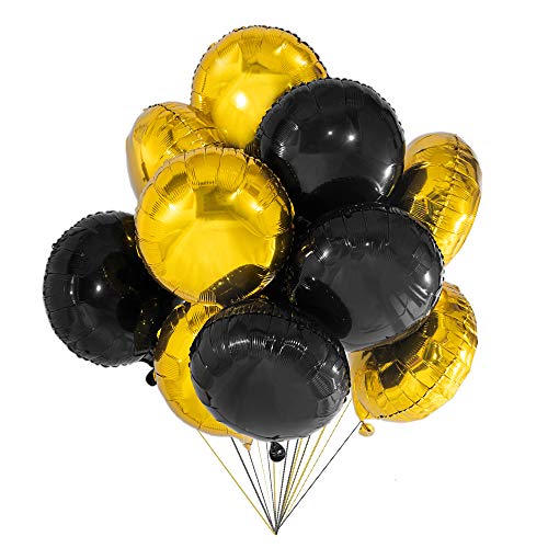 20pcs, Black, Gold
