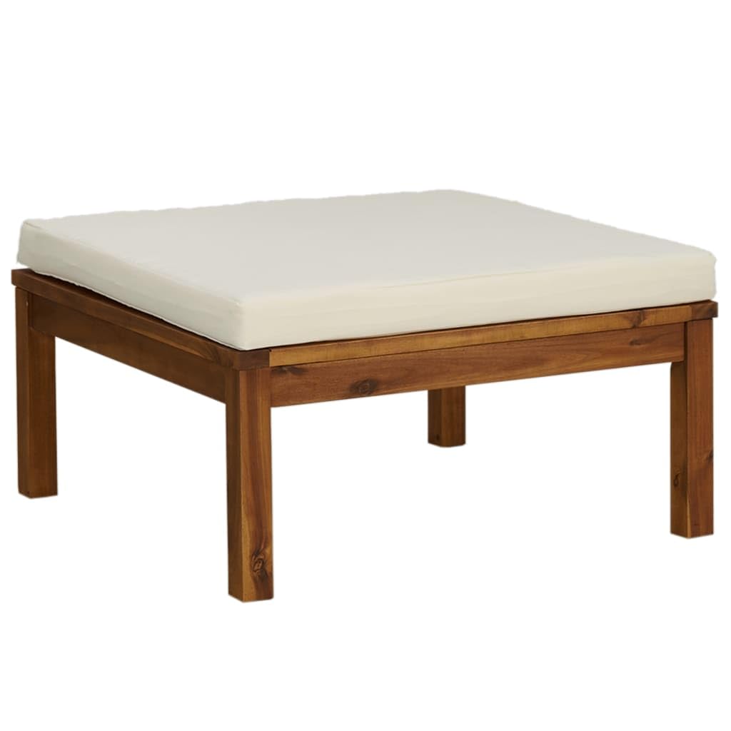 10-Piece vidaXL Patio Lounge Set - Outdoor Garden Furniture with Cushions, Acacia Wood Sectional Sofa in Retro Style - Perfect for Backyard, Poolside & Patio Relaxation