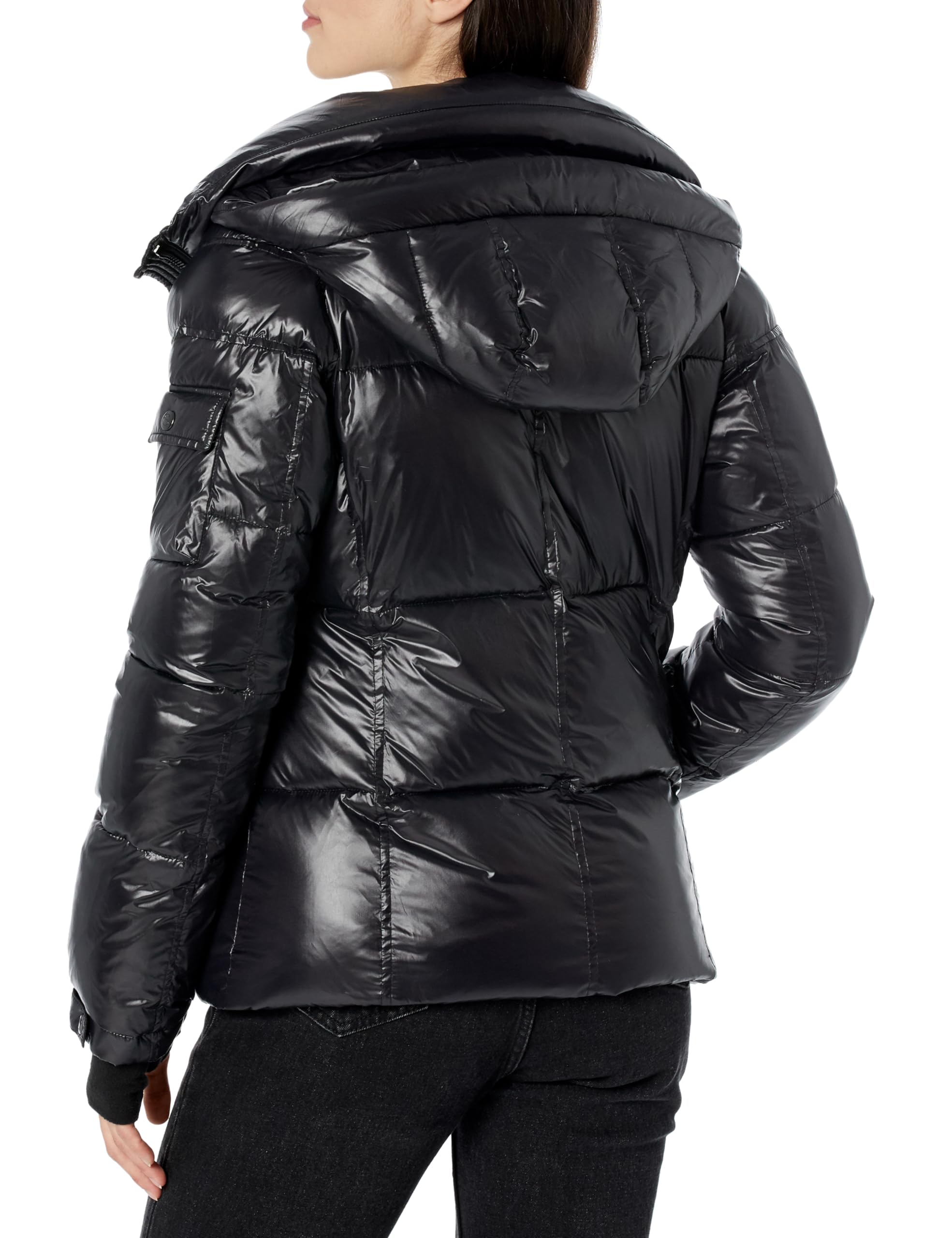 S13 Women's Gloss Kylie Puffer Coat - Winter Warm Faux Fur Hooded Jacket for Fashion & Outdoor Activities | Perfect for Snow, Travel & Daily Wear
