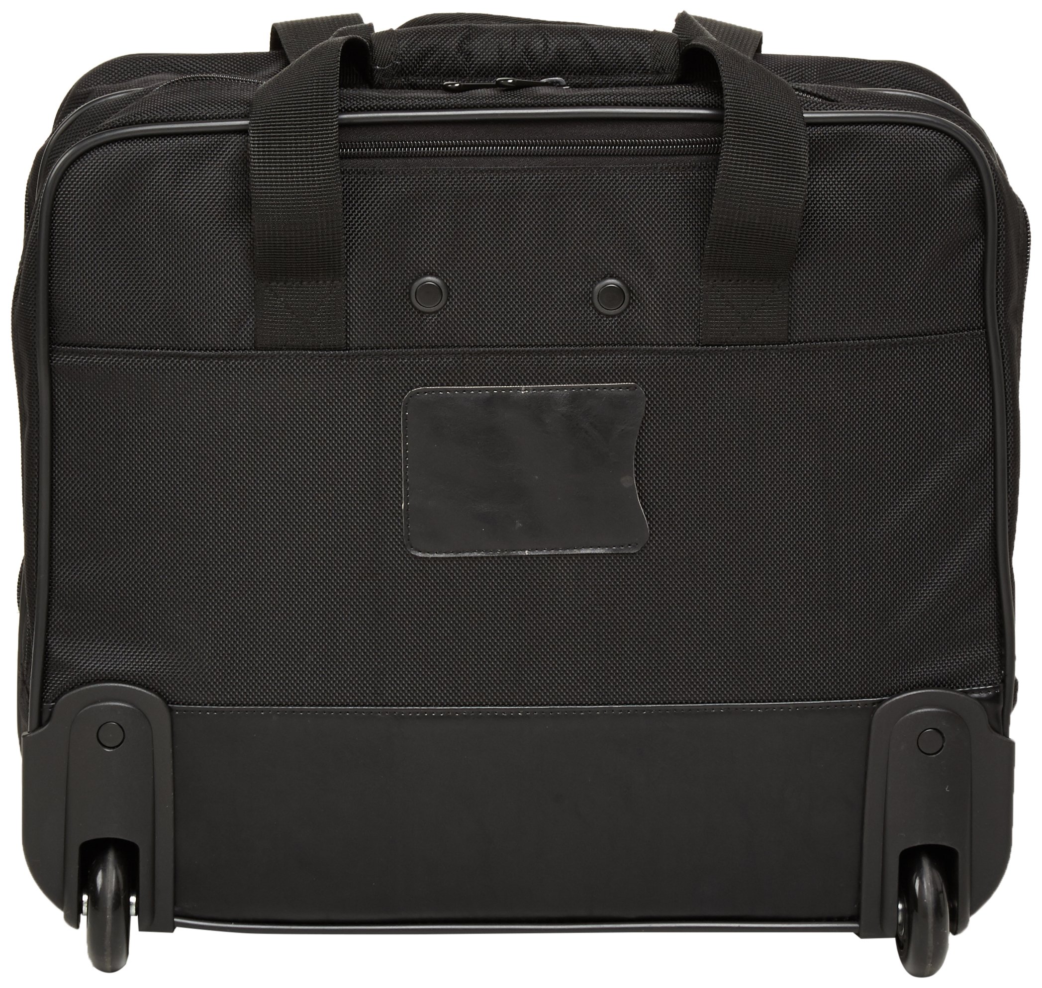 Amazon Basics Rolling Laptop Case for 15.6 Inch Laptop - Black, Durable & Lightweight Travel Computer Bag with Wheels - Perfect for Business Trips, Commuting & Air Travel