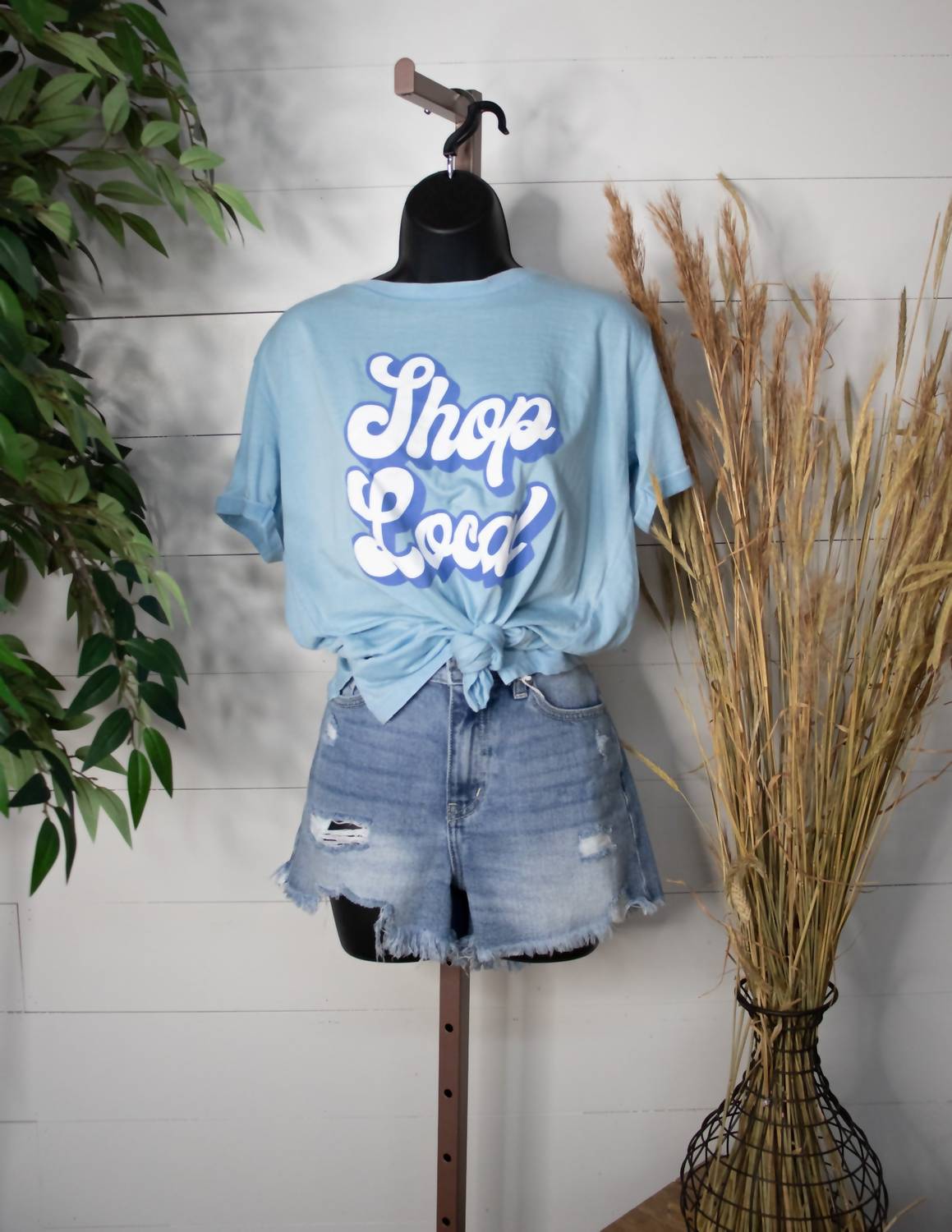 Shop Local Short Sleeve T-Shirt in Carolina Blue - Comfortable Casual Wear for Everyday Outings