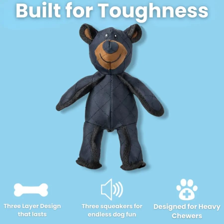 Unbreakable Bear Dog Toy - Indestructible Chew Toy for Large Breed Dogs, Heavy Duty Squeaky Plush Toy (2-Pack) - Perfect for Aggressive Chewers, Playtime & Training