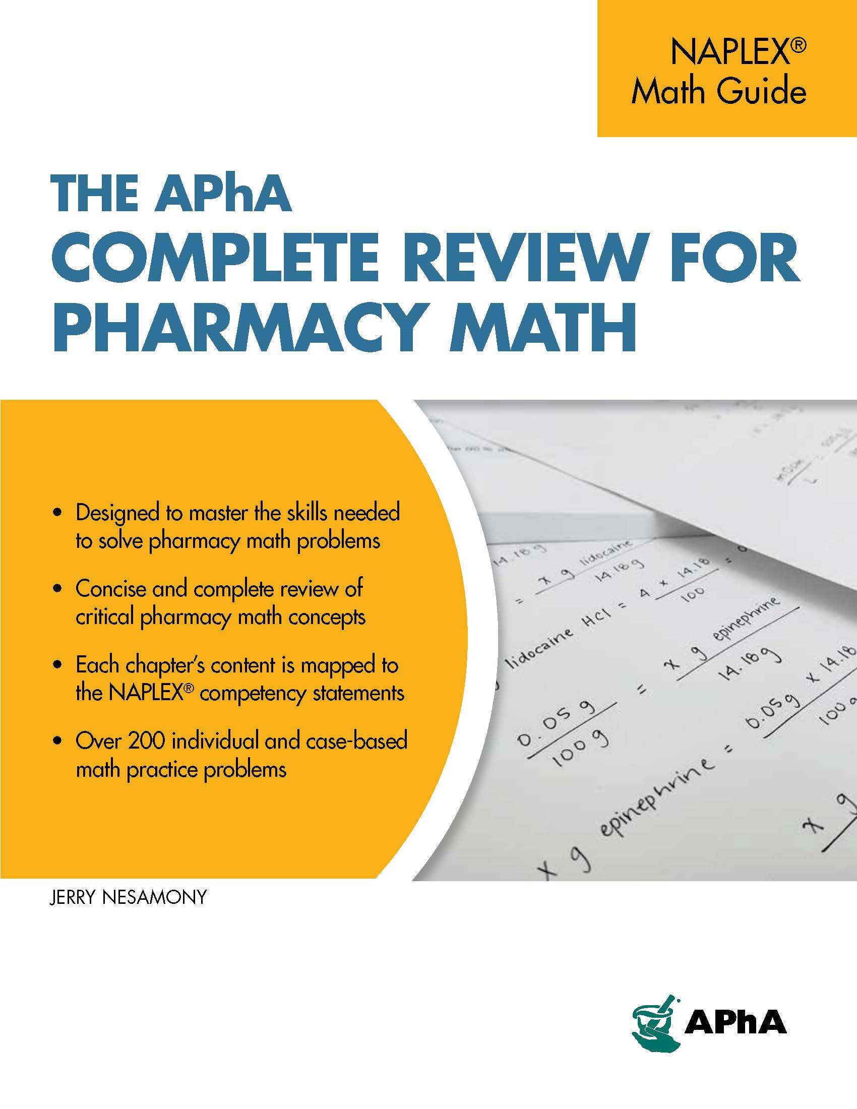 APhA Complete Review for Pharmacy Math - Comprehensive Study Guide for Pharmacy Students & Professionals | Perfect for Exam Prep & Continuing Education