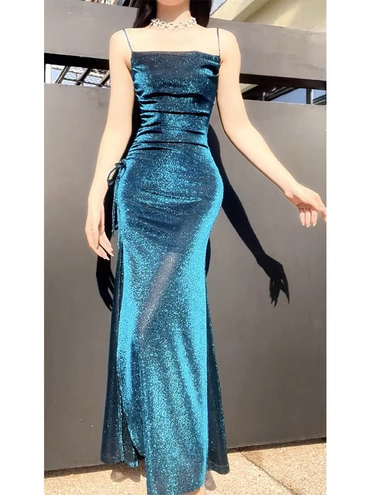 Elegant Green Sheath Long Prom Dress for Women - Formal Evening Gown for Parties, Homecoming & Special Occasions | Perfect for Prom Night, Wedding Guest & Black Tie Events