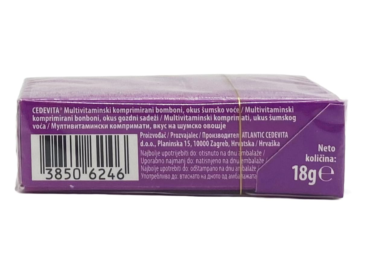 Cedevita Multivitamin Gummies - Delicious Waldfrüchte Flavor for Kids & Adults - Immune Support & Daily Nutrition - Perfect for School, Travel & On-the-Go Snacking