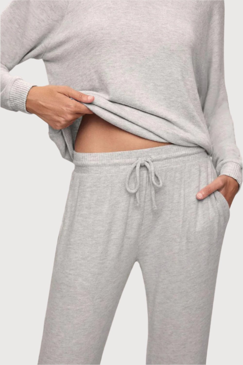 Cozy Time Women's Crew Neck Pullover and Jogger Set - Soft Fleece Lounge Wear for Home, Yoga, and Casual Outings