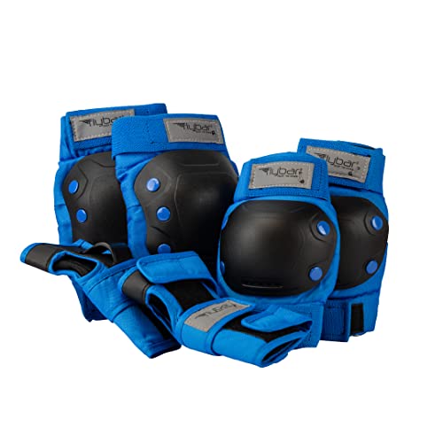 Flybar Kids Knee Pads, Elbow Pads & Wrist Guards Set - Adjustable Velcro Protective Gear for Roller Skating, Skateboarding, Cycling & Multi Sports - Impact Resistant & Breathable for Maximum Safety - Perfect for Outdoor Play, Park Adventures & Extreme Sports