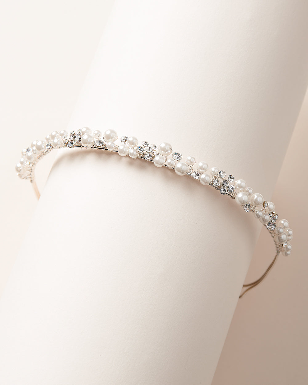 Tiana Pearl Headband for Women - Elegant Crystal Bridal Hair Accessories for Weddings, Parties & Special Occasions