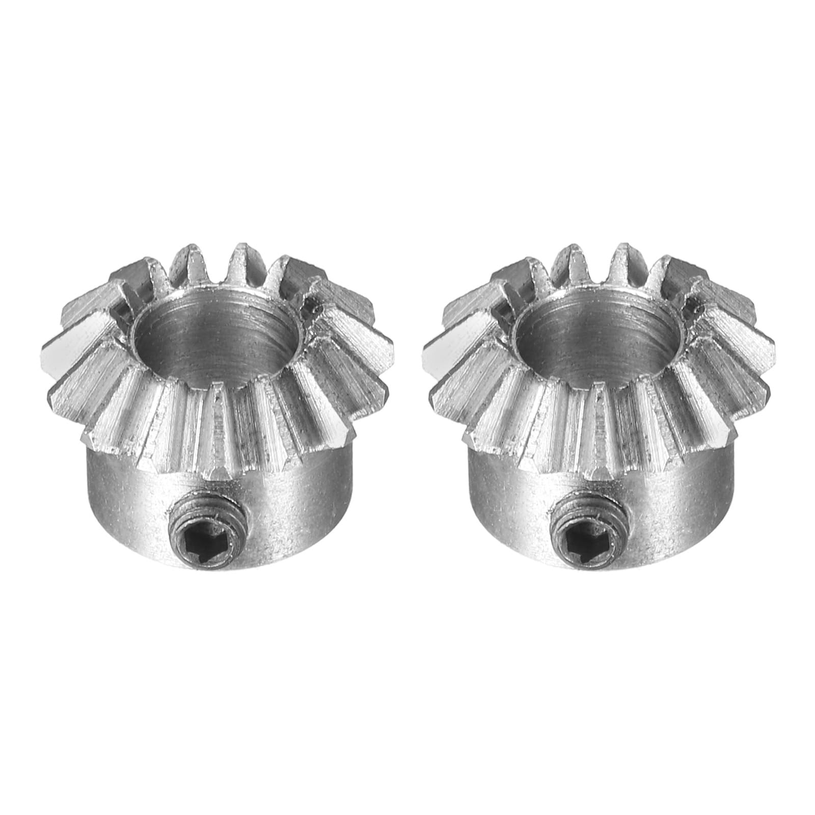 uxcell 2pcs 45# Steel Bevel Gear Set - 0.8 Module, 1:1 Reduction Ratio, 15T 6mm Bore, 45 Degree Angle for Hardware & Mechanical Rotation - Perfect for Robotics, CNC Machines, and DIY Mechanical Projects (Black)