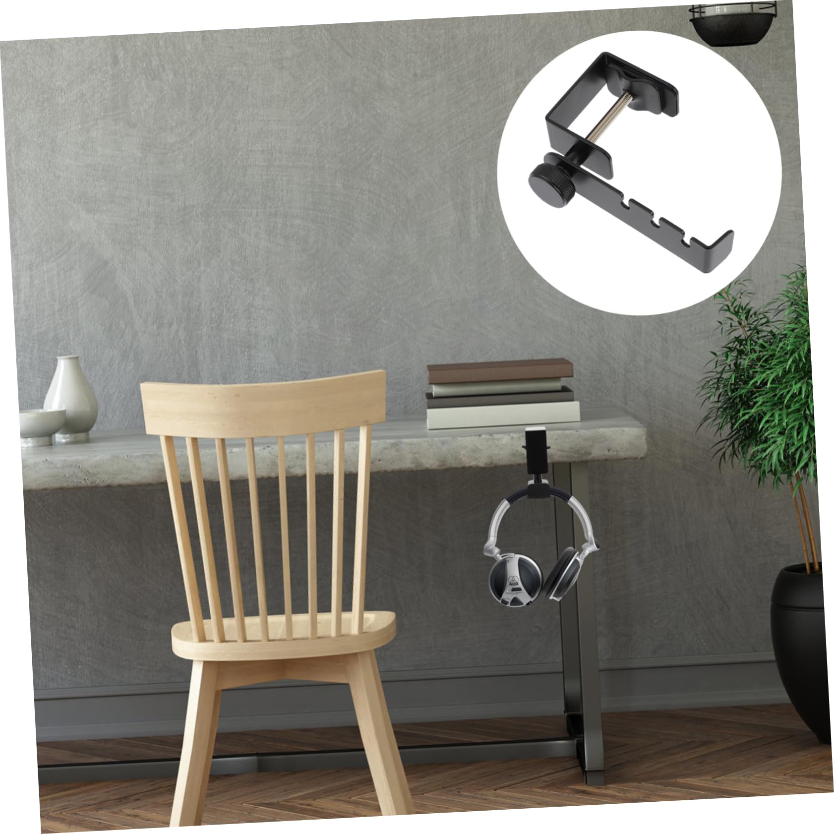 Garneck 2-Pack Metal Headphone Stand Holder - Adjustable Headphone Hook & Hanger for Desk, Computer, Gaming Setup - Perfect for Office, Home, or Studio Organization