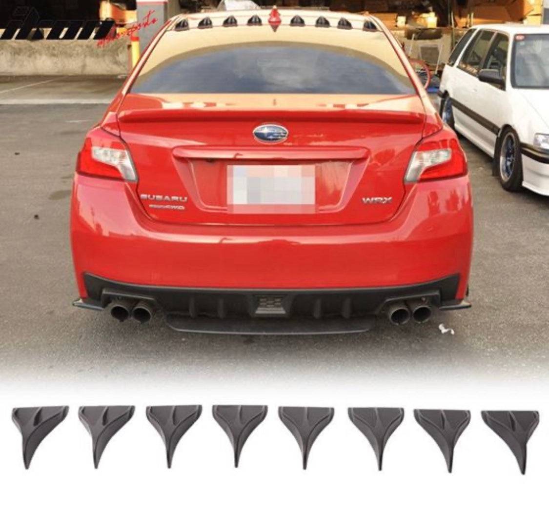 Universal Black S1 Style Shark Fin Spoiler Wing - Car Roof & Trunk Fin for Enhanced Aerodynamics & Style - Perfect for Sedans, SUVs & Trucks