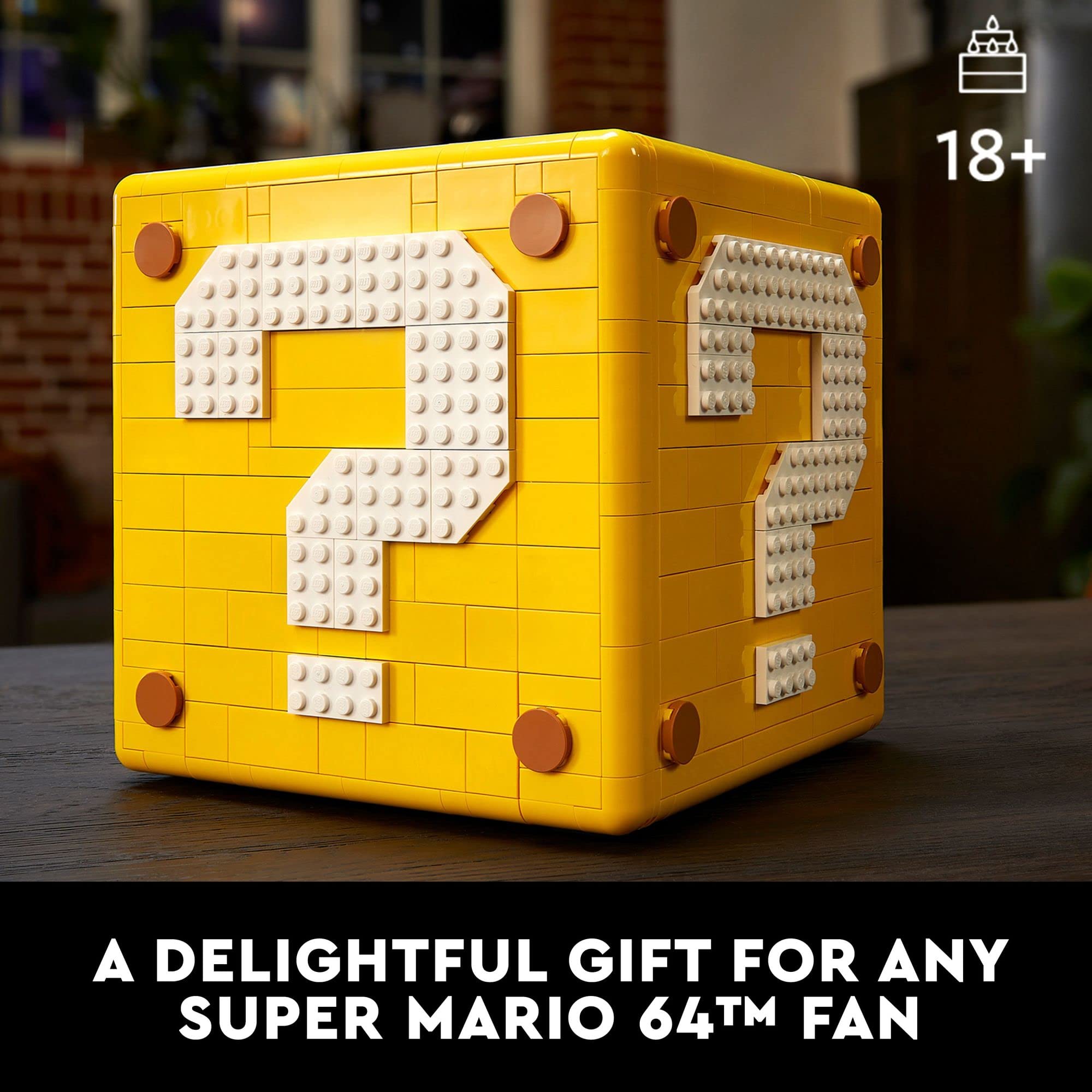 LEGO Super Mario 64 Question Mark Block 71395 Building Kit - 2064 Piece Collectible Set with Interactive Mario Figure | Display Model & Expansion for 71360 Starter Course | Perfect Gift for Gamers, Collectors & DIY Enthusiasts | Great for Home Decor, Gaming Room Display & Creative Play