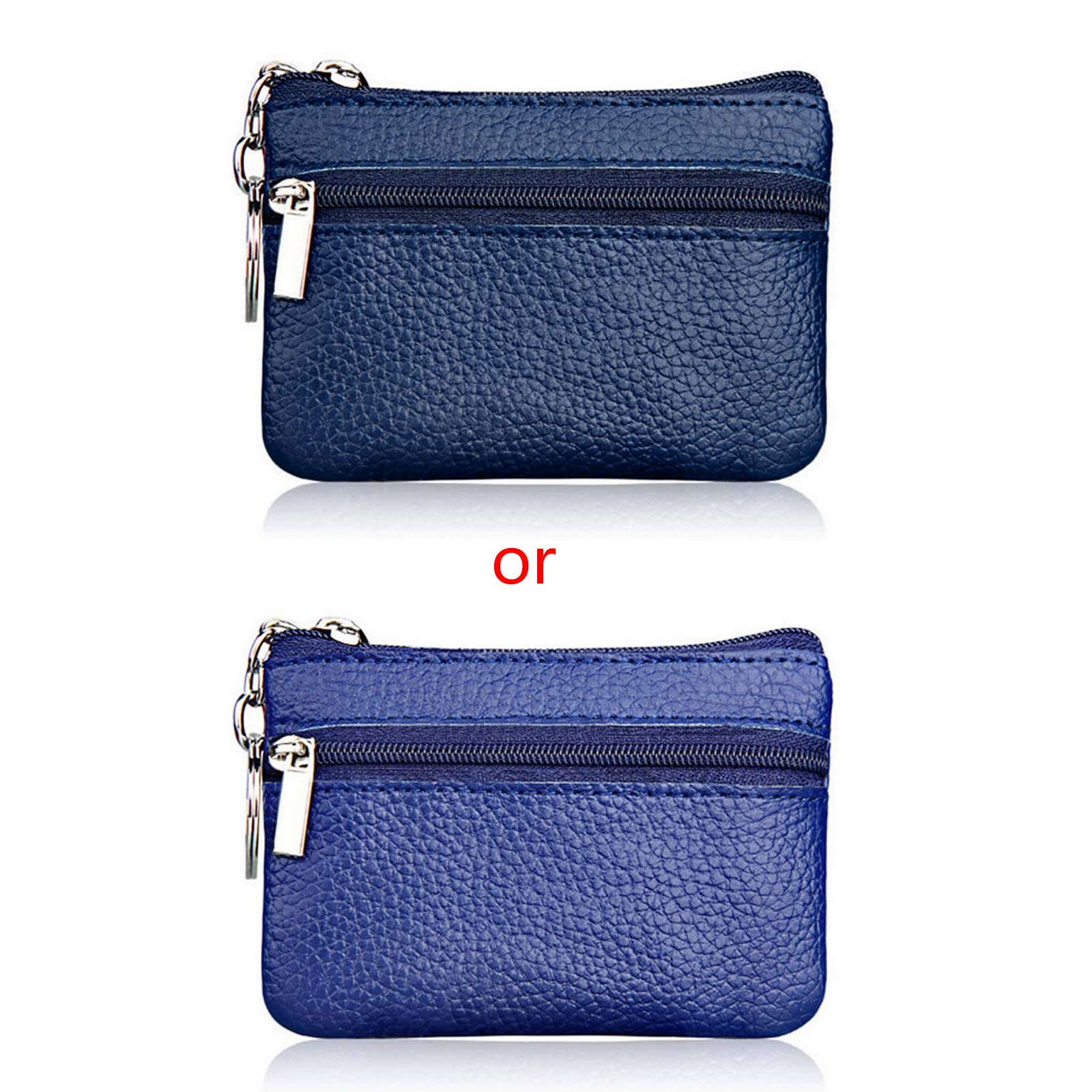 Genuine Leather Wallet for Men & Women - Soft Zip Pouch with Card Slots & Key Holder - Perfect for Travel, Work & Everyday Use