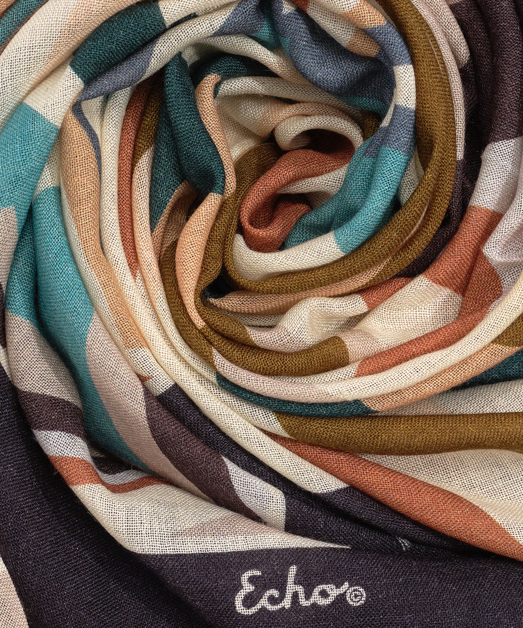 Geode 50 Wool Square Scarf - Soft & Warm Winter Fashion Accessory for Women - Perfect for Outdoor Activities, Travel & Casual Wear