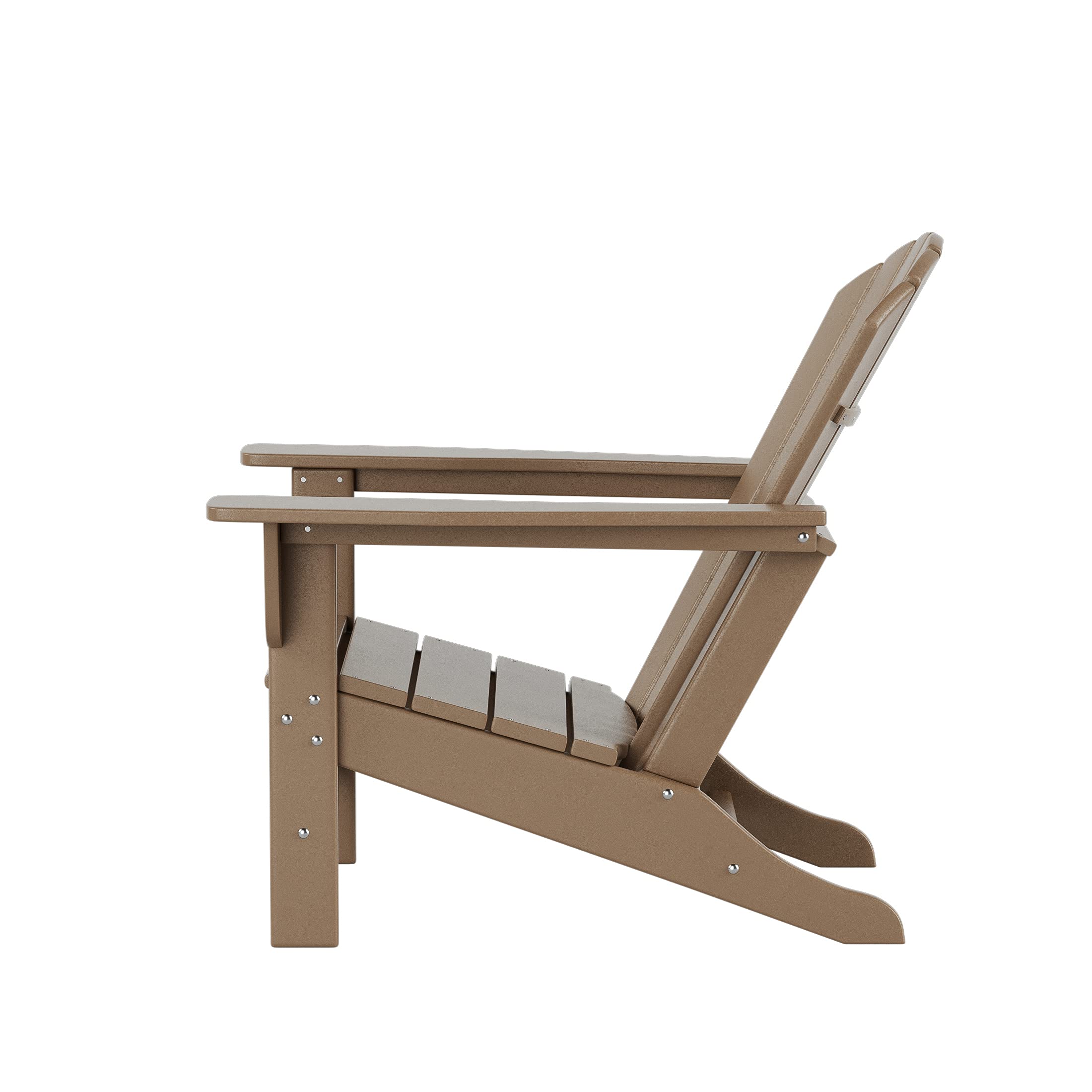 WO Home 2-Piece Outdoor Adirondack Chair Set with Side Table - Durable Poly Lumber Traditional Retro Lounge Chairs for Beach, Patio, Garden & Backyard - Perfect for Relaxing in Sun, Poolside Lounging & Outdoor Entertaining