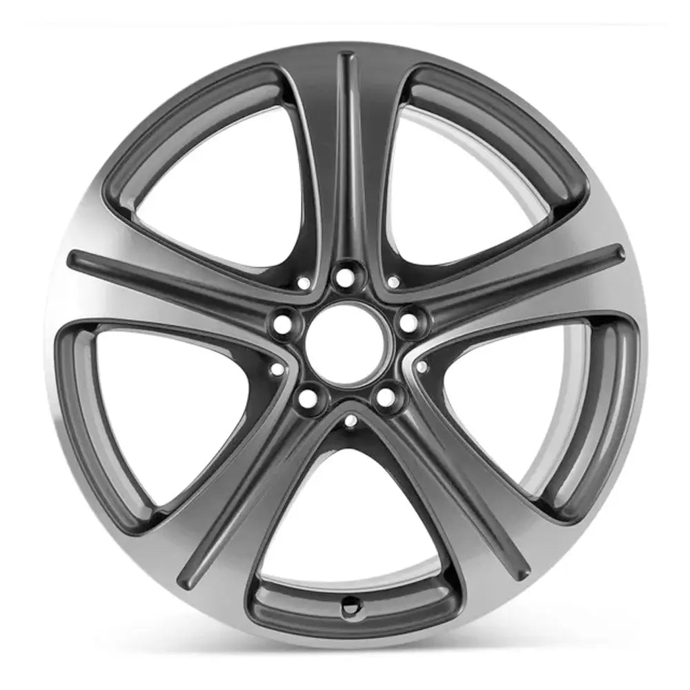 18 Inch Mercedes E350 Wheel Replacement - Machined Charcoal Replica Rim 85536 | Perfect for Car Upgrades & Luxury Vehicle Customization