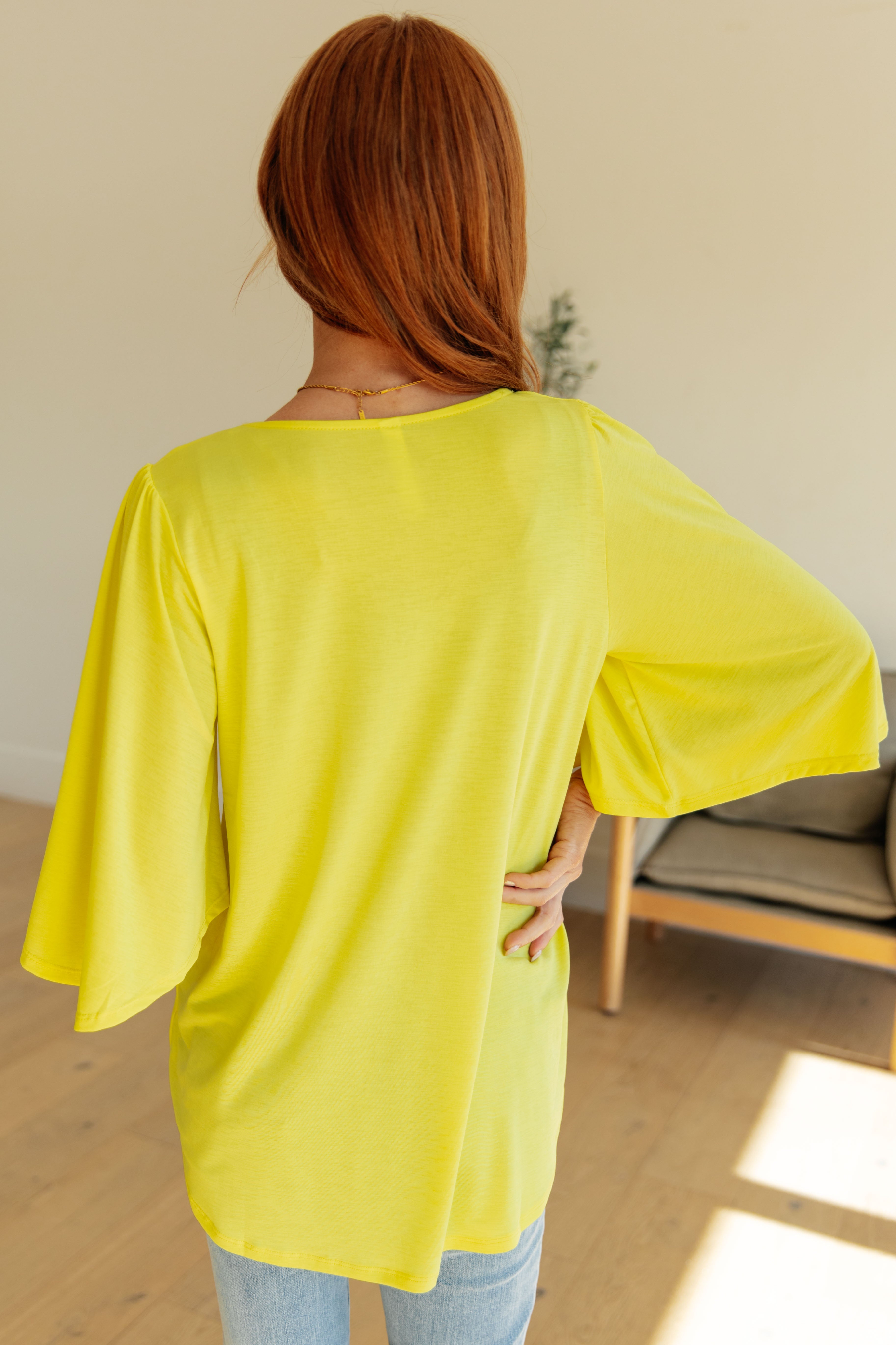 Neon Yellow Cali Blouse for Women | Trendy Summer Casual Top | Perfect for Beach Outings, Music Festivals & Street Style