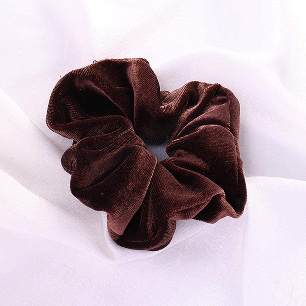 ALIBA COLLECTION 4-Pack Velvet Scrunchies for Women - Soft Hair Ties & Elastic Hair Bands for Thick Hair - Large Ponytail Holders & Cute Hair Accessories - Perfect for Work, Gym, and Everyday Styling
