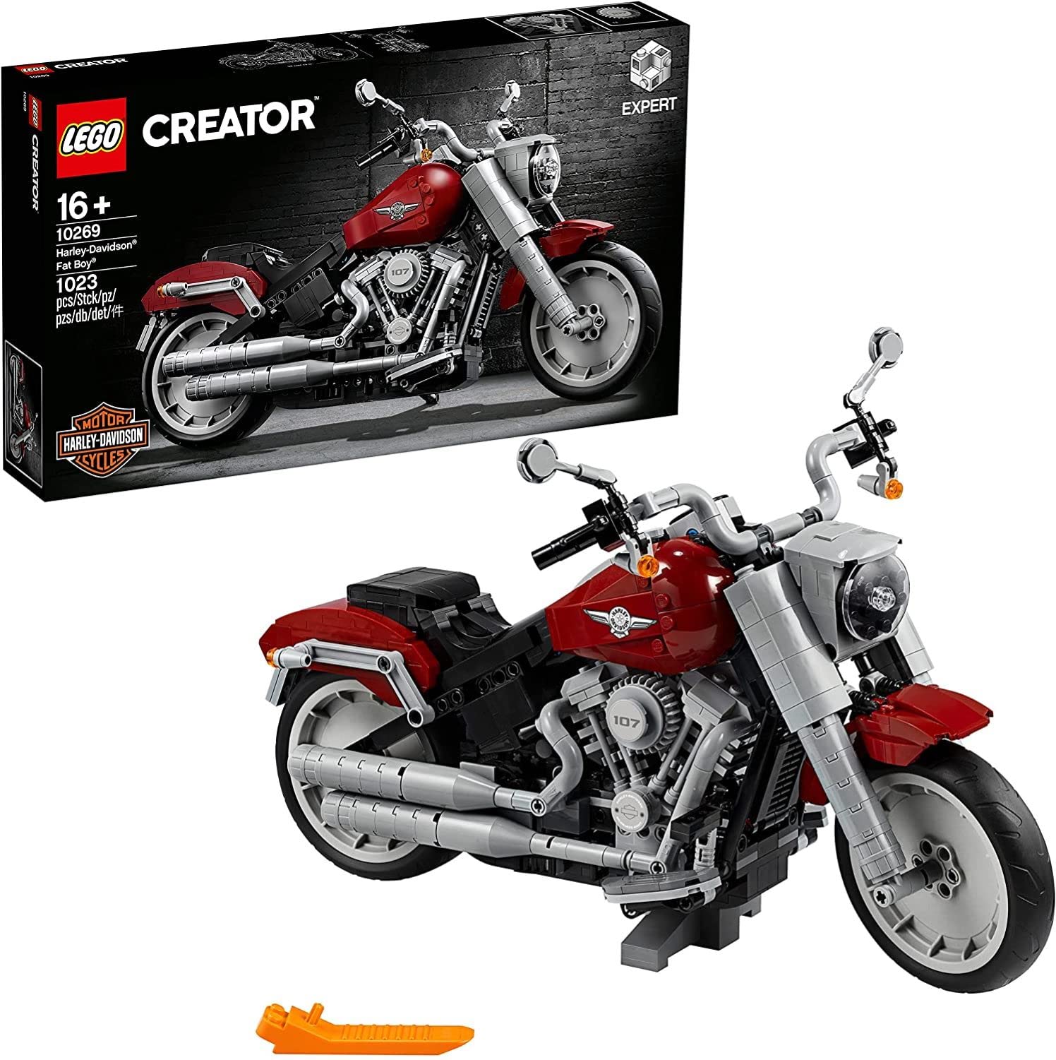 LEGO Creator Harley-Davidson Fat Boy 10269 Motorcycle Building Kit (1023 Pieces) - Collectible Model for Adults, Perfect for Home Display & Motorcycle Enthusiasts