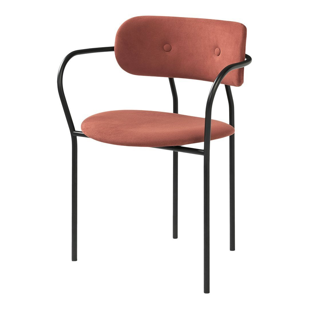 Modern Coco Dining Chair with Armrest - Comfortable Upholstered Seat for Kitchen, Dining Room, and Office - Stylish Home Furniture for Small Spaces