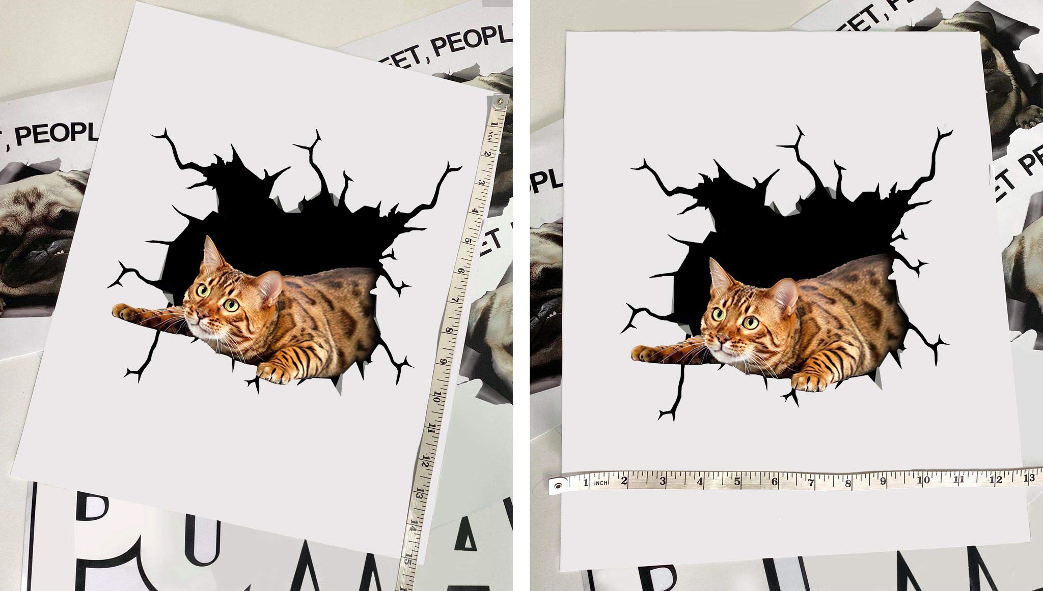 Bengal Cat Car Decals - Pack of 2 Waterproof Vinyl Stickers for Car Windows & Walls (8