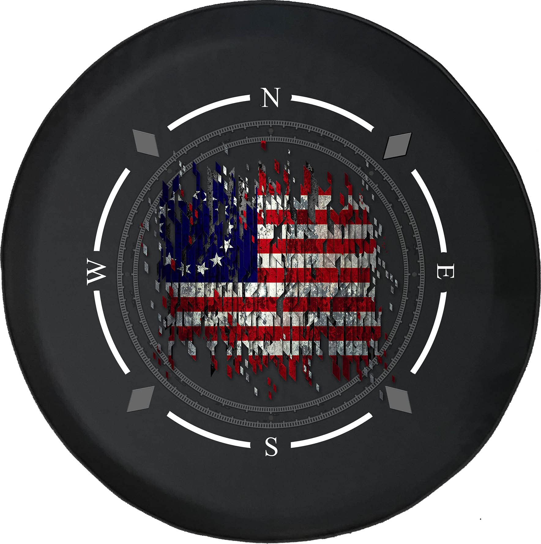 American Flag Spare Tire Cover - Heavy Duty Waterproof SUV, RV, Trailer Wheel Cover with Betsy Ross Design - Universal Fit for Jeep, Truck & Off-Road Vehicles - Perfect for Camping, Road Trips & Outdoor Adventures