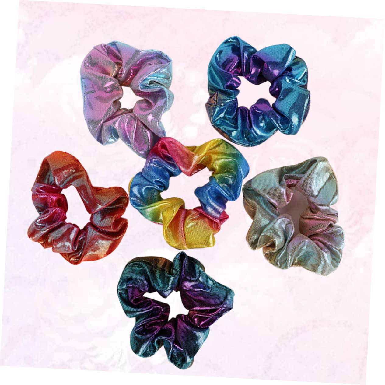 6 Pcs Stretchy Fabric Hair Ties - Soft Elastic Ponytail Holders for Women & Girls | Perfect for School, Workout, Yoga and Daily Styling
