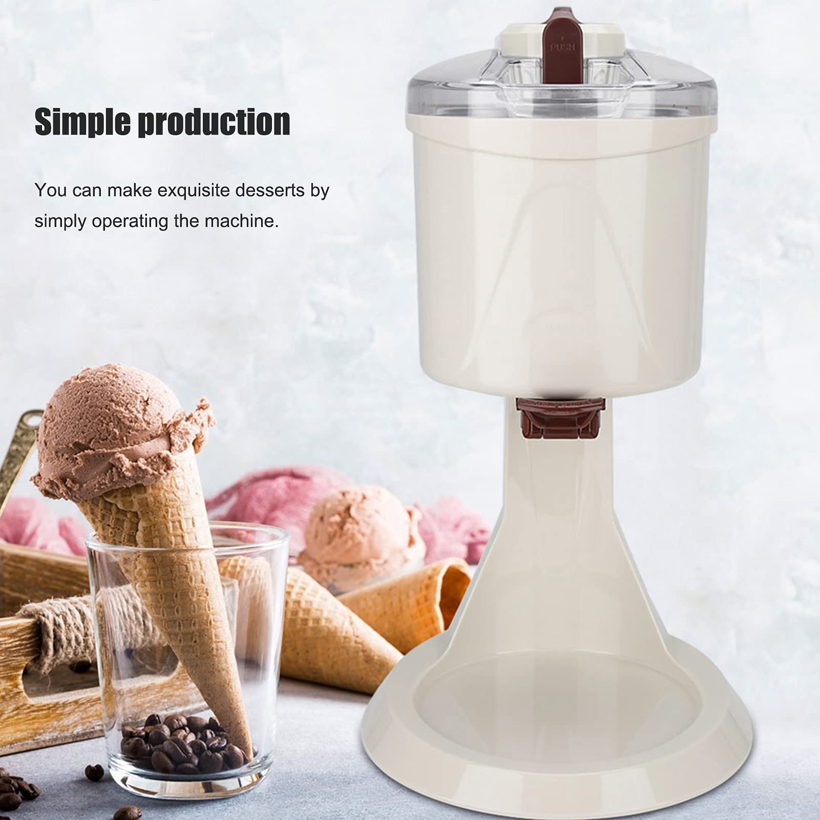 Electric Ice Cream Maker Machine - Large Capacity Fast Ice Cream, Frozen Yogurt & Sorbet Maker with Healthy Natural Fruits - Perfect for Summer Parties, Family Gatherings & Home Kitchen Use