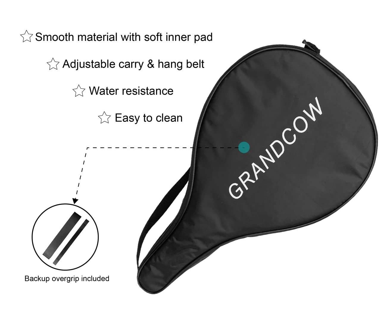 Premium Carbon Fiber Padel Racket - Lightweight Power Tennis Paddle for Paddleball | Perfect for Competitive Matches & Recreational Play