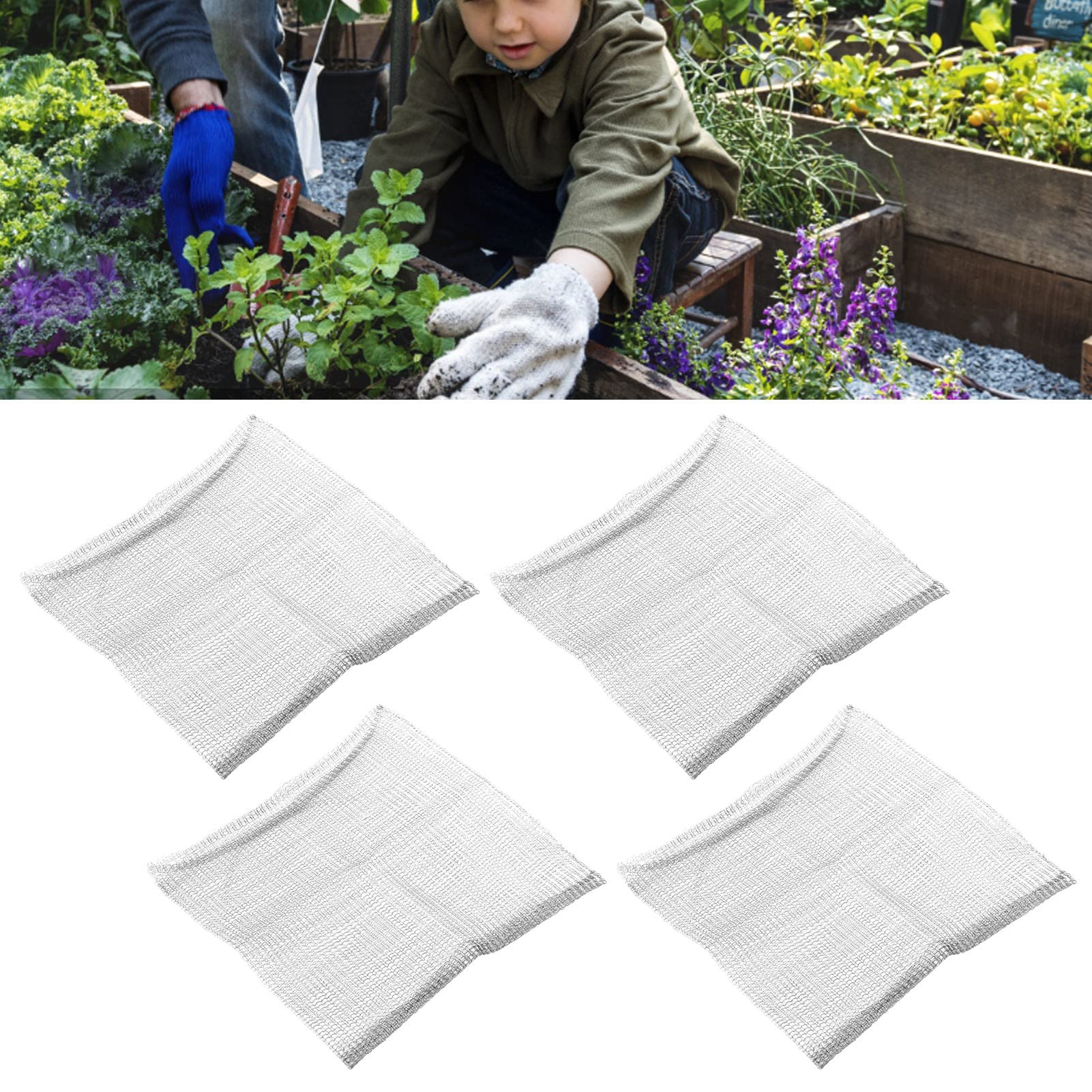 Atyhao Stainless Steel Plant Root Baskets - Gopher & Vole Wire Mesh Bags for Protecting Plants, Vegetables, and Tree Roots | Perfect for Garden, Yard, and Raised Bed Planting