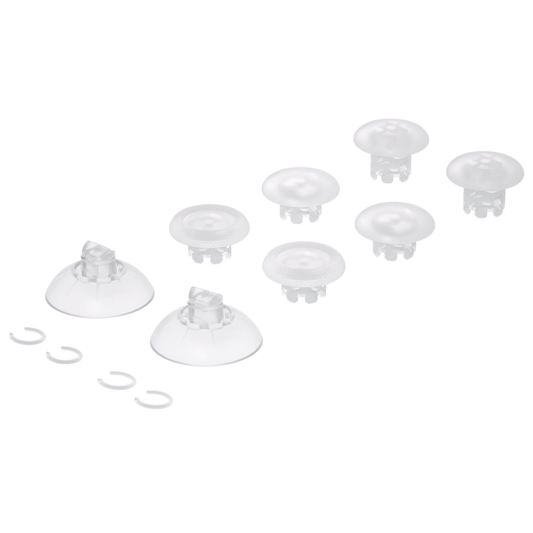 eXtremeRate EDGE Sticks - Swappable Clear Thumbsticks for PS5 & PS4 Controllers | Custom Replacement Analog Joysticks | Universal Fit for All Models (P5J207) | Perfect for Gaming, FPS & Competitive Play