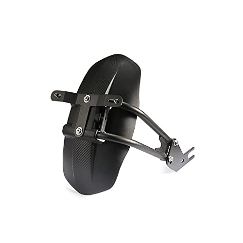GUPRTO Black Rear Wheel Motorcycle Fender Mudguard with License Plate Bracket - Compatible with Kawasaki Z650, MT-07, Honda CBR650, Yamaha MT-09 - Perfect for Off-Road, Street & Custom Bike Protection