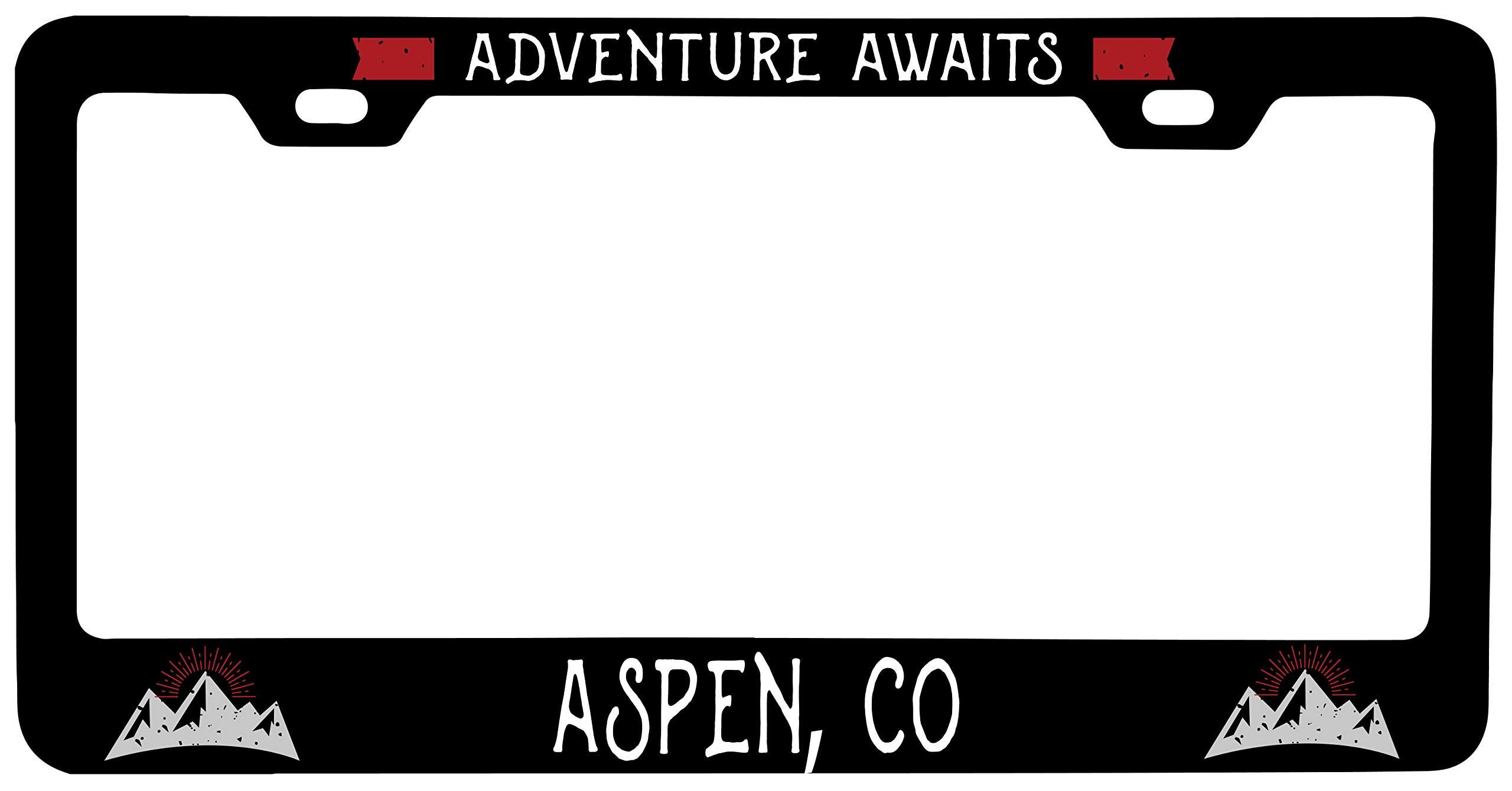 Aspen Colorado Vanity Metal License Plate Frame - Rustproof & Durable Car Accessory for US Vehicles | Perfect for Road Trips & State Pride