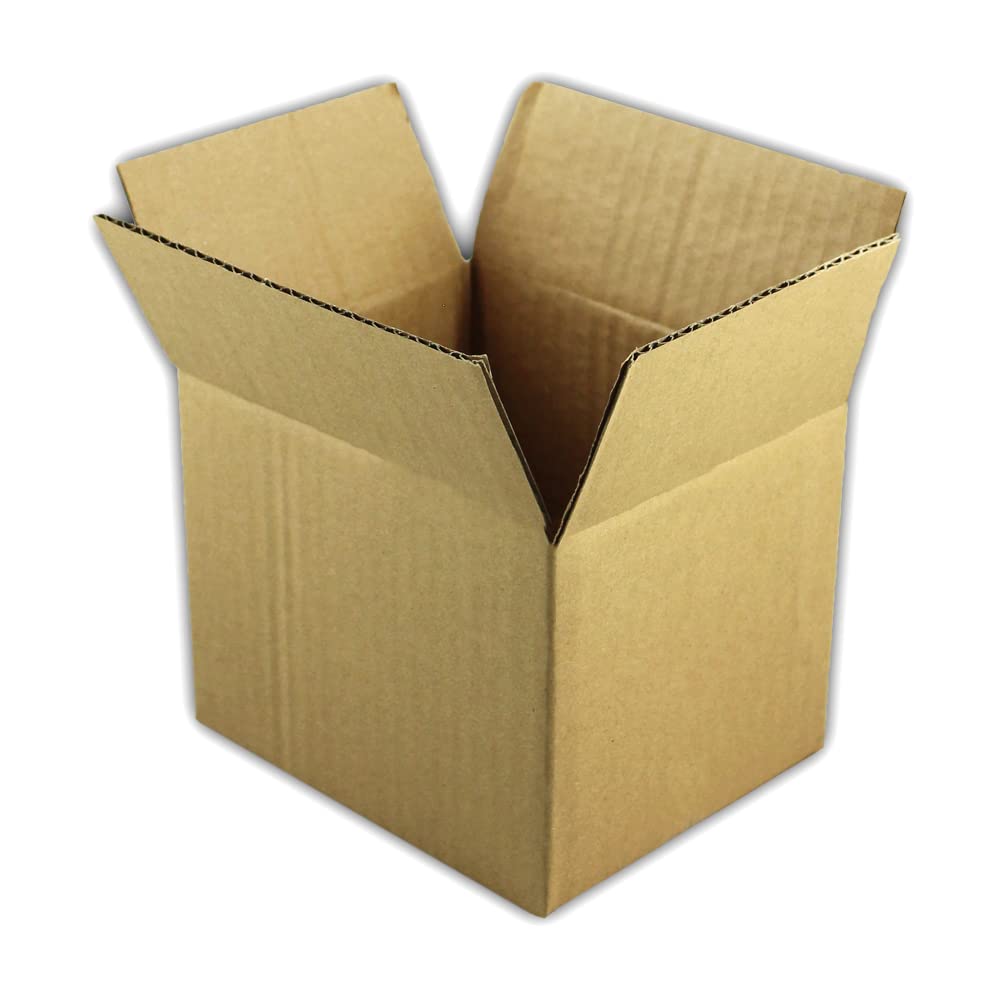 200 EcoSwift 5x4x4 Inches Corrugated Cardboard Boxes - Strong Mailing, Moving & Shipping Boxes for Small Packages, Home Storage & Business Supplies | Durable & Eco-Friendly Packaging Solution