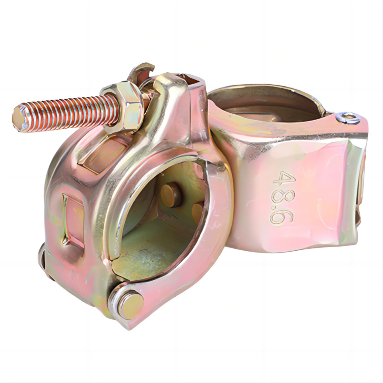 British Scaffolding Clamps - 4 Pack Galvanized Right Angle for 1.75-1.9