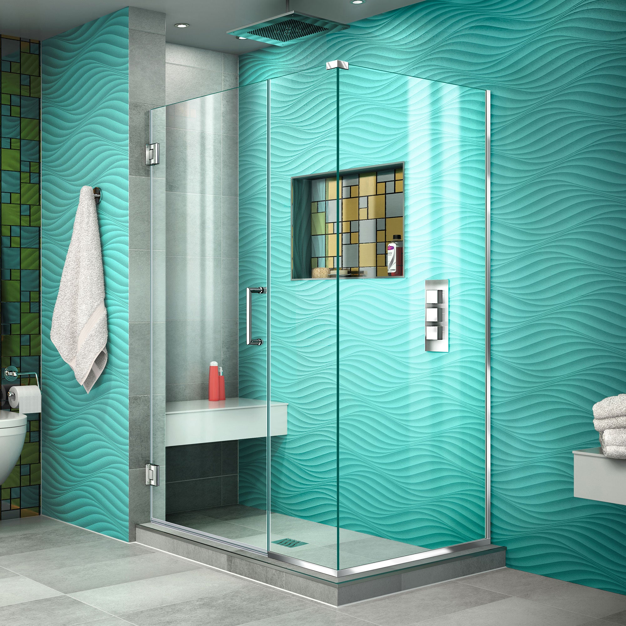 DreamLine Unidoor Plus Frameless Hinged Shower Enclosure - 40.5