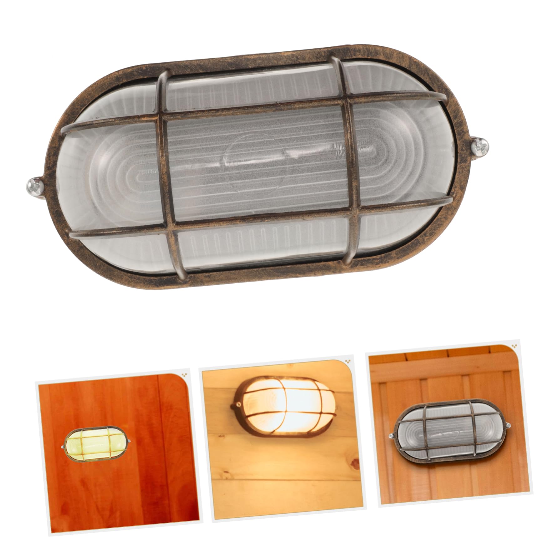 Milisten Anti-Explosion Sauna Wall Light - Durable Steam Room Lamp Fixture with Shatterproof Design (Lamp Shade Only) - Perfect for Home Saunas, Spas & Wellness Centers