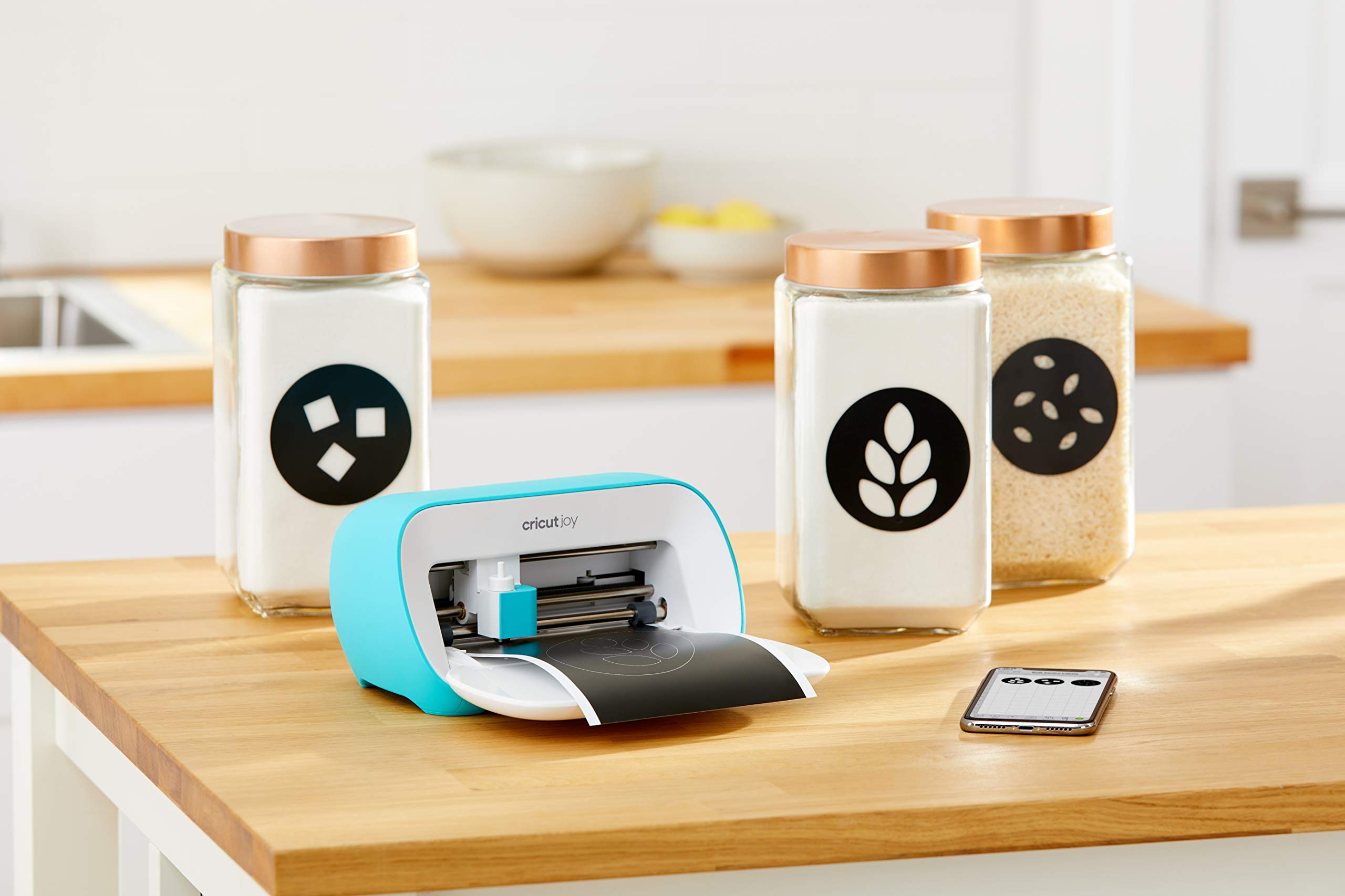 Cricut Joy Smart Cutting Machine Bundle with 30 Digital Design Images - Portable DIY Crafting Tool for Custom Cards, Labels, and Home Decor - Perfect for Scrapbooking, Vinyl Decals, and Personalized Gifts (Blue)