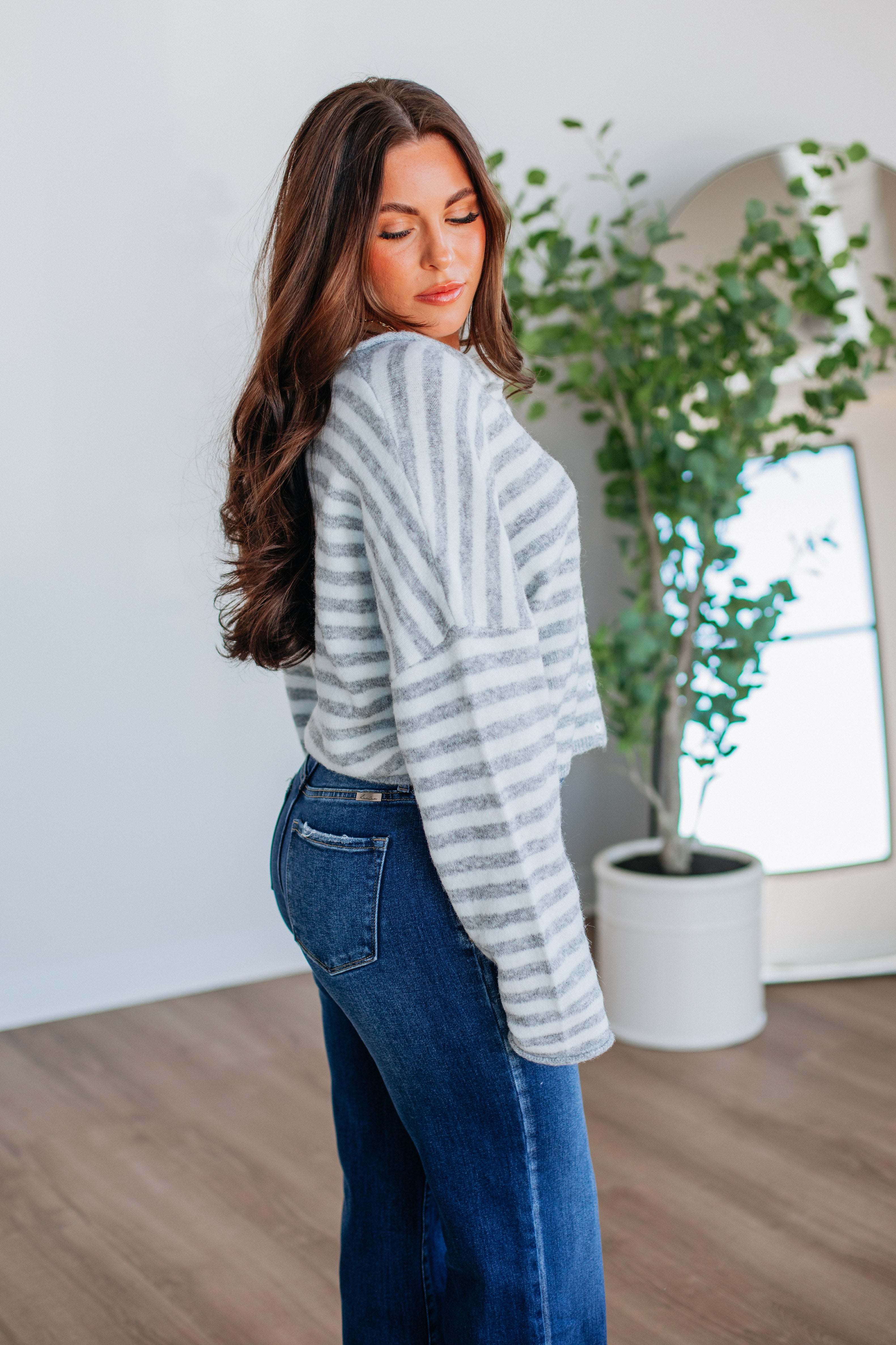 Stylish Brooke Striped Cardigan for Women - Soft Knit Sweater with Long Sleeves - Perfect for Fall Layering, Office Wear & Casual Outfits