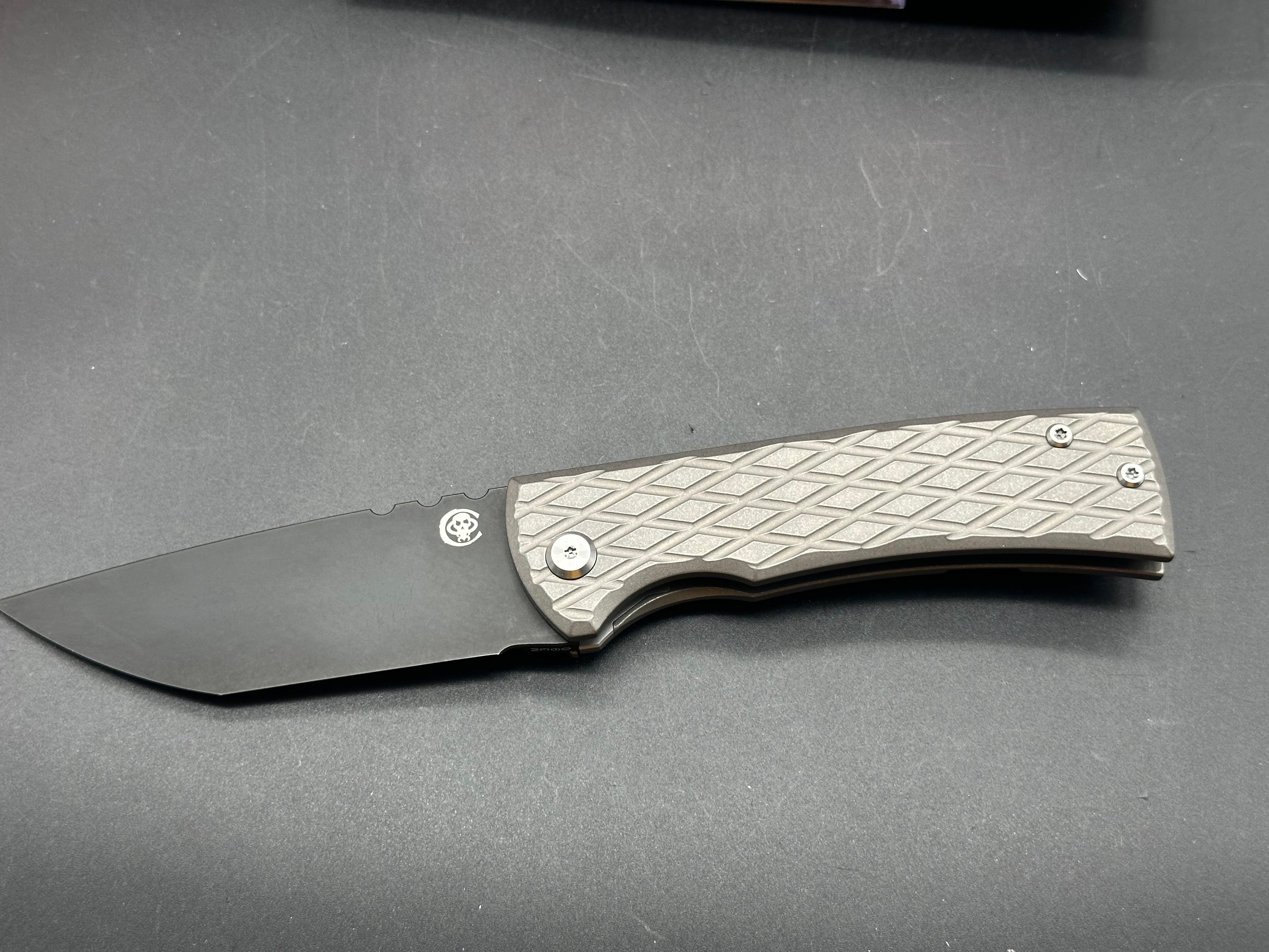 Chaves Redencion 229 Kickstop Tanto Knife - Diamond Frag Pattern, Fanatic Edge - Tactical EDC, Outdoor Survival, and Everyday Carry