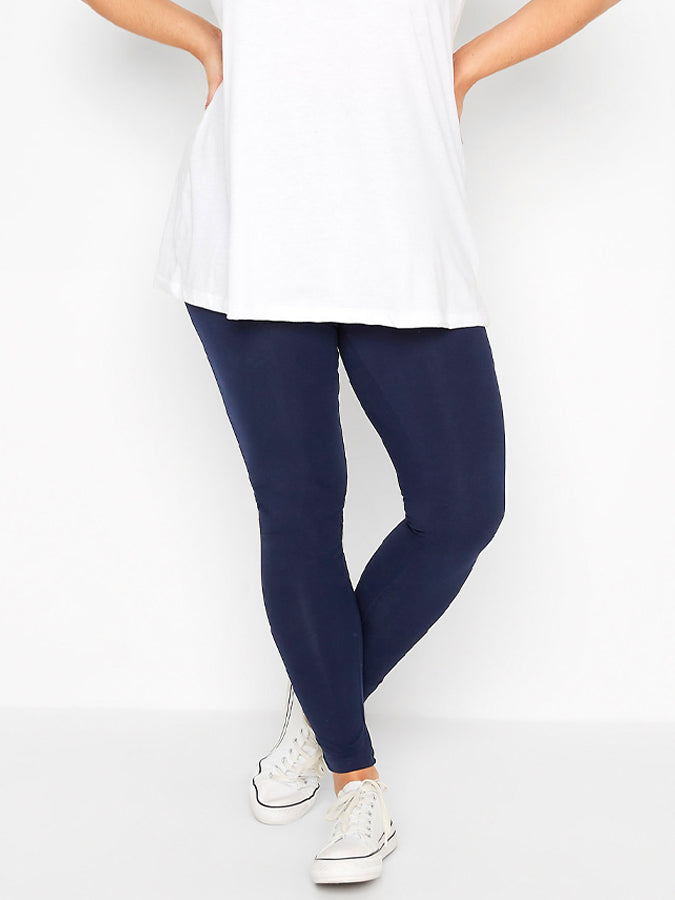 Organic Cotton Stretch Yoga Leggings for Women - High Waist Thick Workout Pants - Perfect for Yoga, Pilates, Gym & Lounge Wear