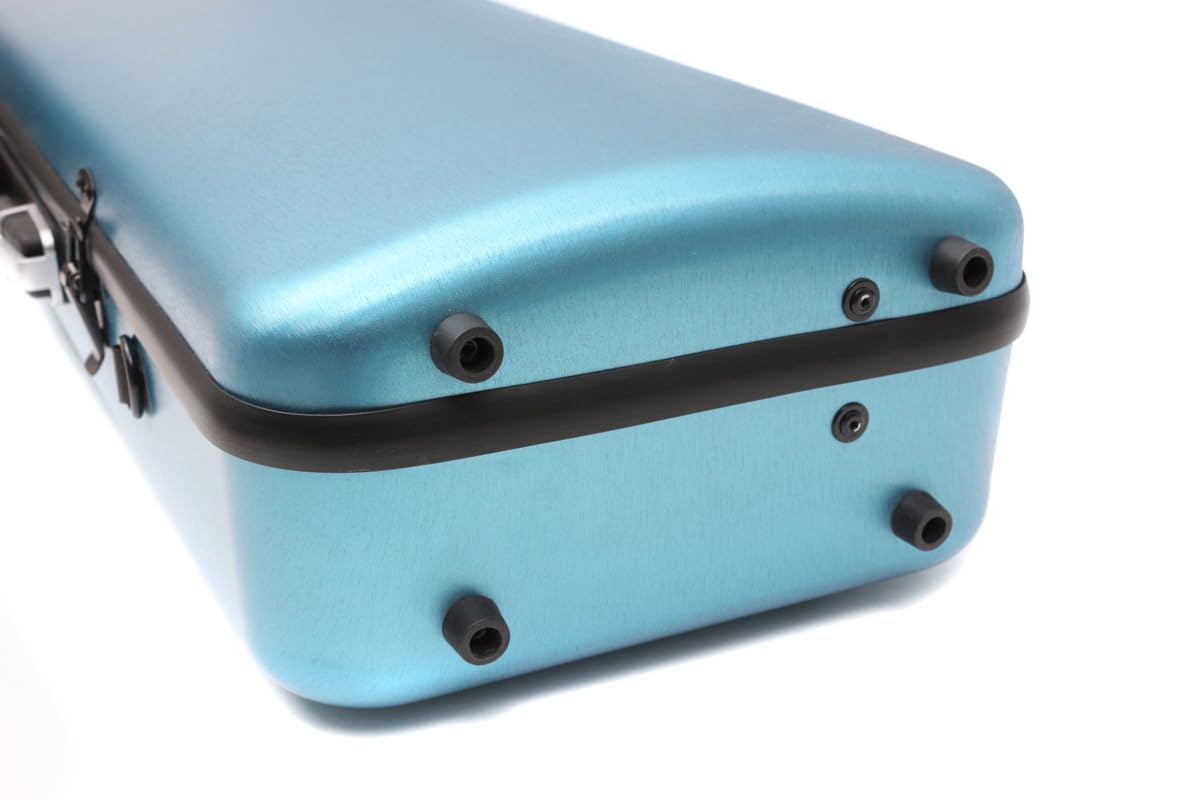 Premium 4/4 Full Size Carbon Fiber Violin Case - High Strength Hard Shell with Durable Handles, Backpack Straps & Music Sheet Pocket (Blue, Buckle Lock) - Perfect for Professional Musicians, Music Students & Travel Performances
