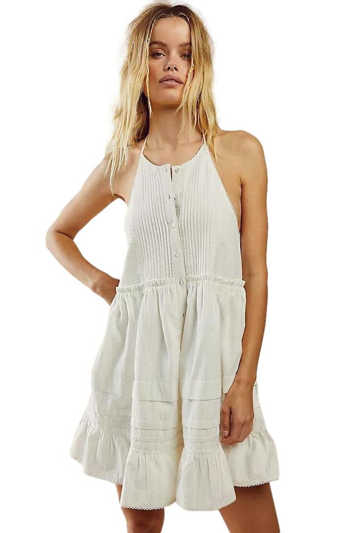 Free People Desert Days Mini Dress - Boho Chic Floral Print Summer Sundress for Women | Perfect for Beach Vacations, Music Festivals & Casual Outings