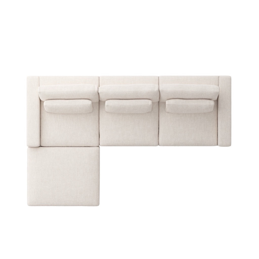 Bloor 3-Piece Sectional Sofa Set in Essence Natural Fabric - Perfect for Living Room, Family Room & Home Theater Comfort