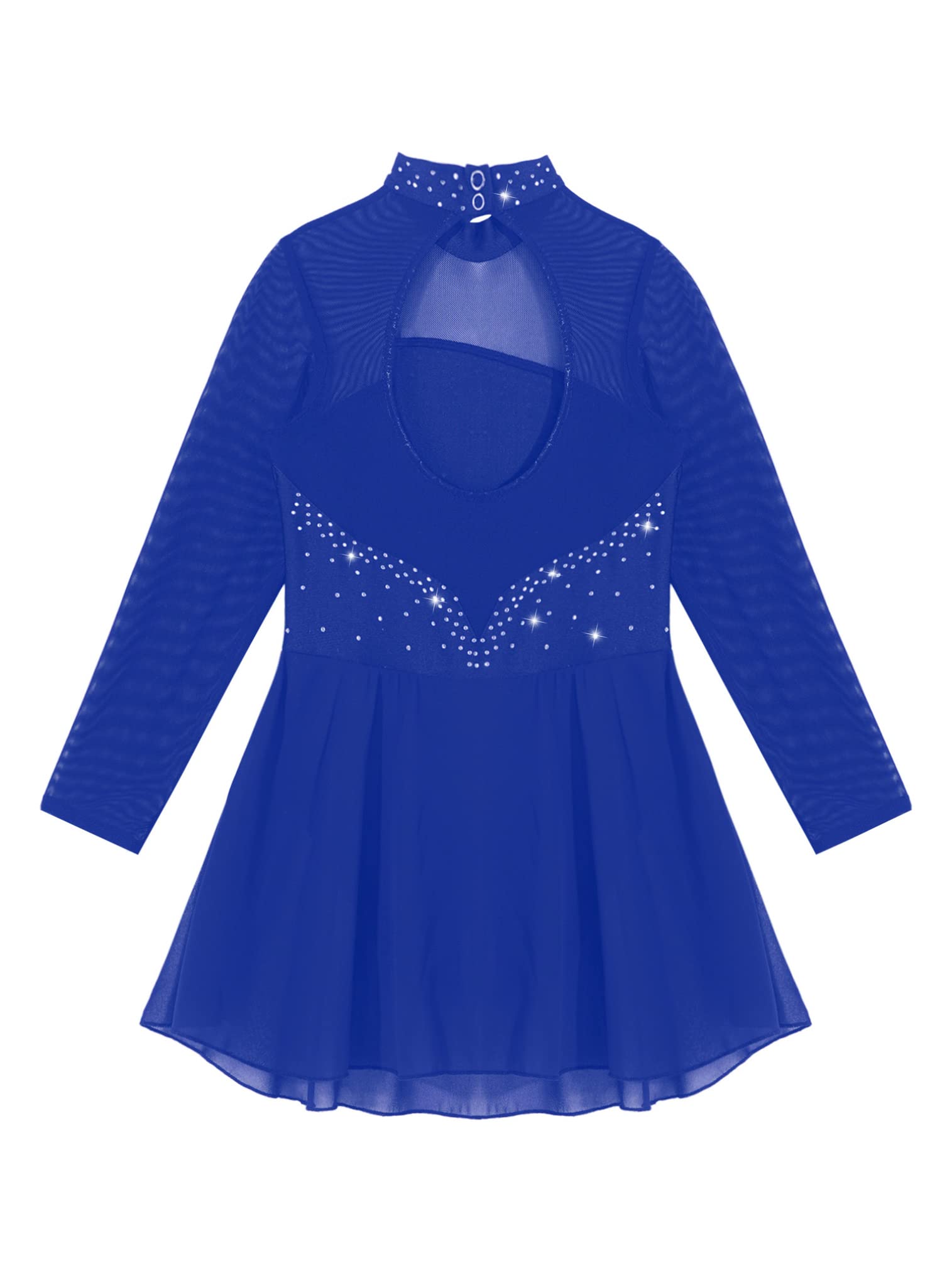 easyforever Girls Long Sleeve Ballet Leotard with Skirt - Stretch Bodysuit for Dance, Gymnastics, Ice Skating & Performance Costume - Perfect for Recitals, Competitions, and Studio Practice