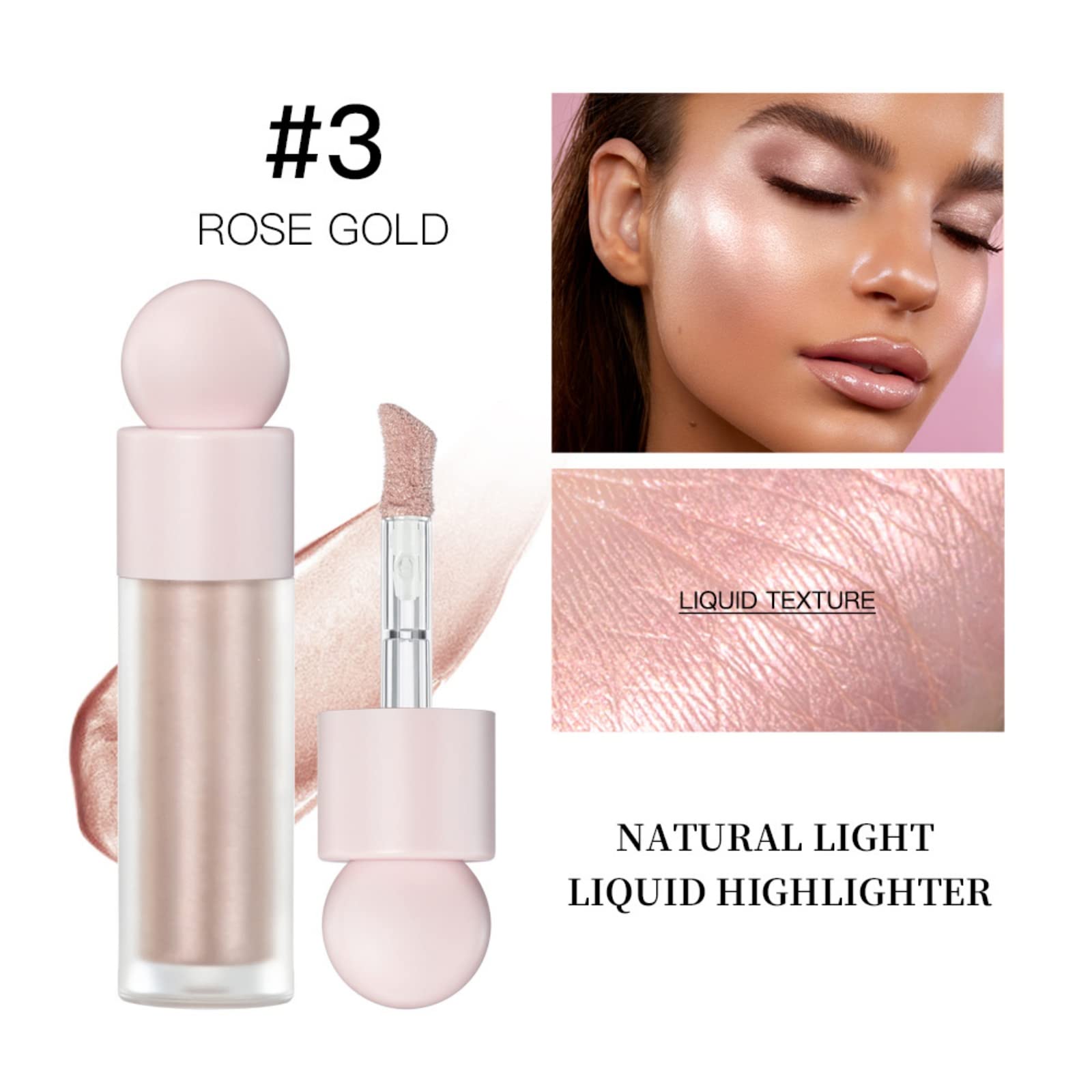 Long Lasting Liquid Highlighter Stick - Face & Body Shimmer Makeup with Smooth Glow, Bronzer & Contour Effects | Perfect for Parties, Photos & Everyday Glam
