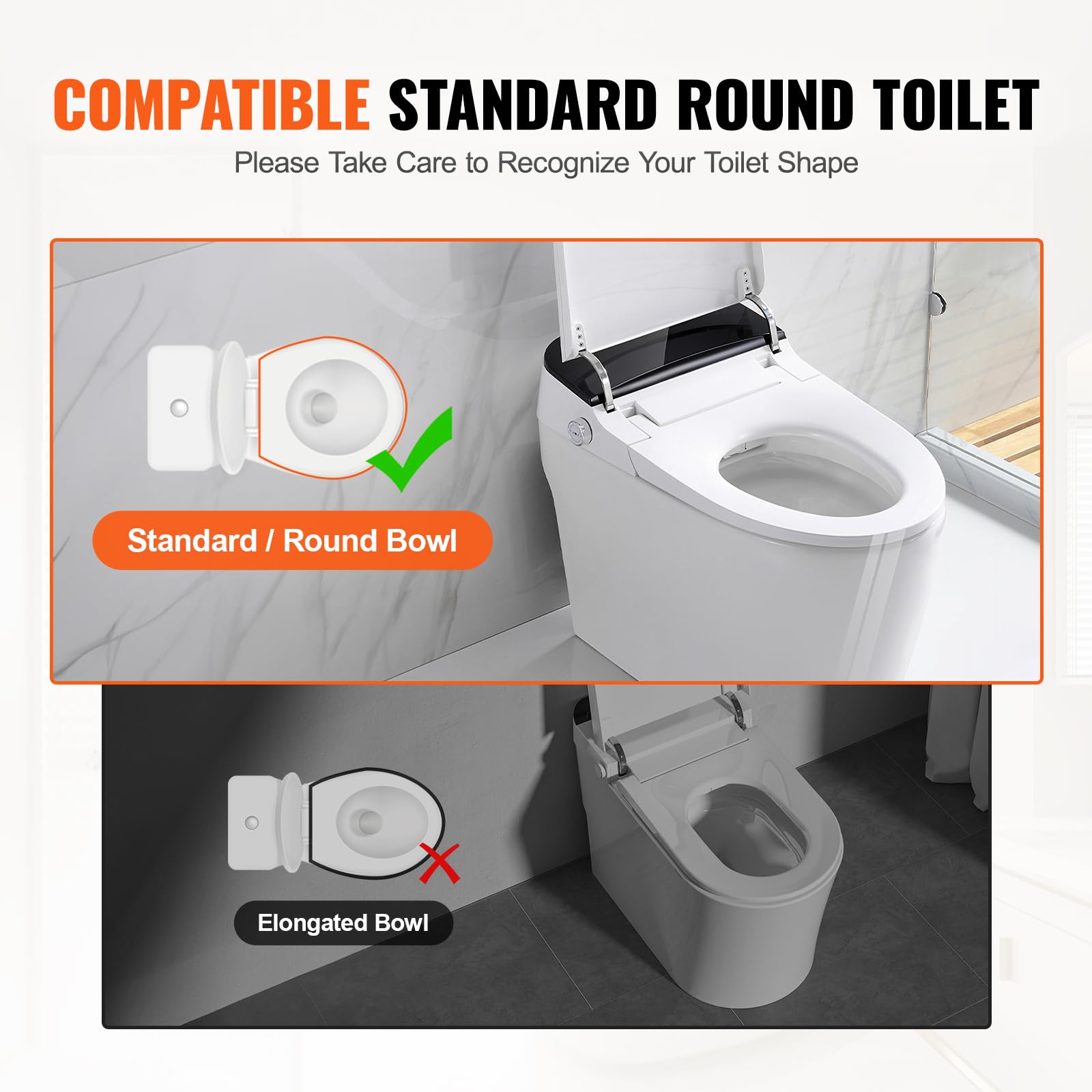 VEVOR Raised Toilet Seat with Handrails - 3.5