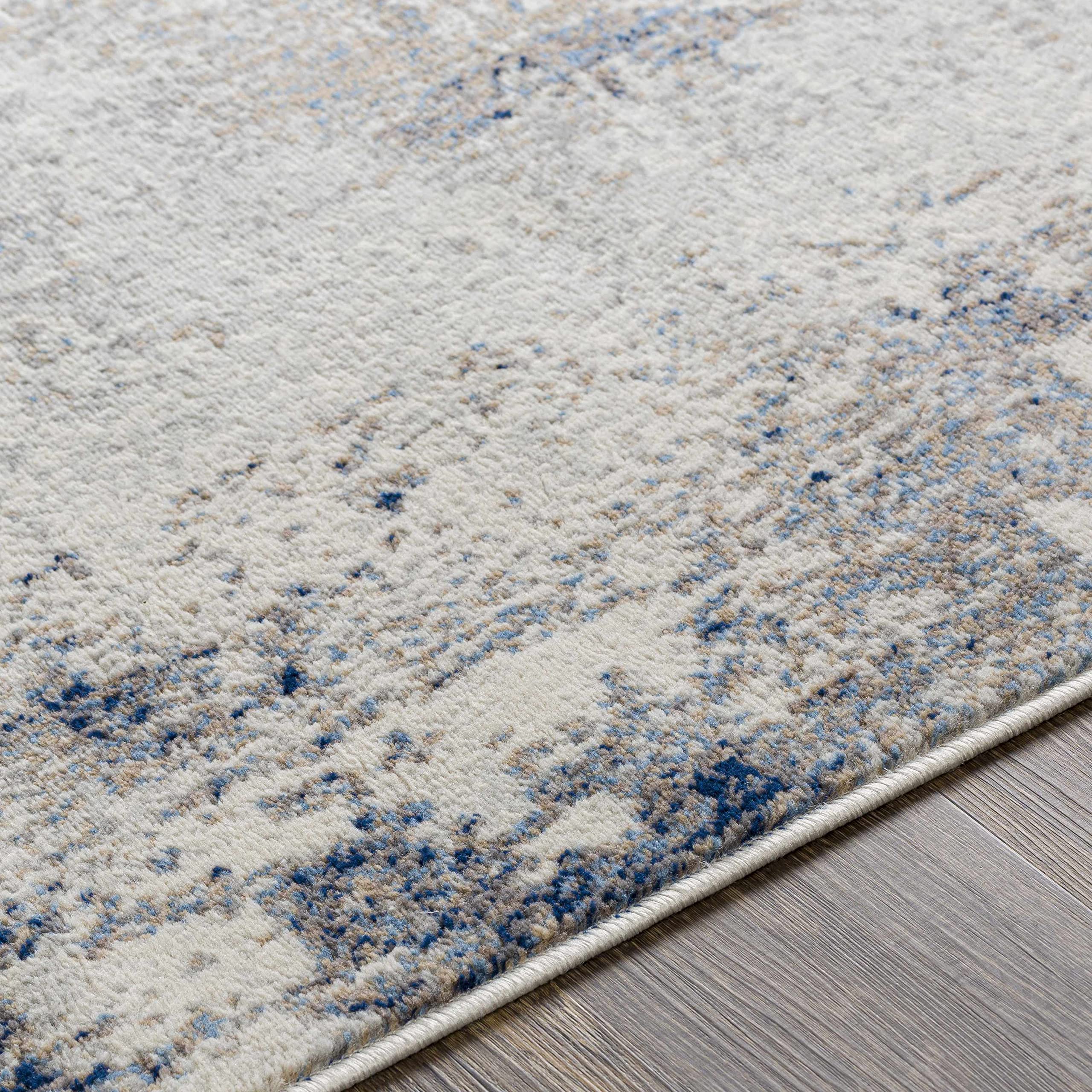 Modern Hauteloom Artarmon Area Rug for Living Room & Bedroom - Soft Gray, Ivory, Beige - 7'10