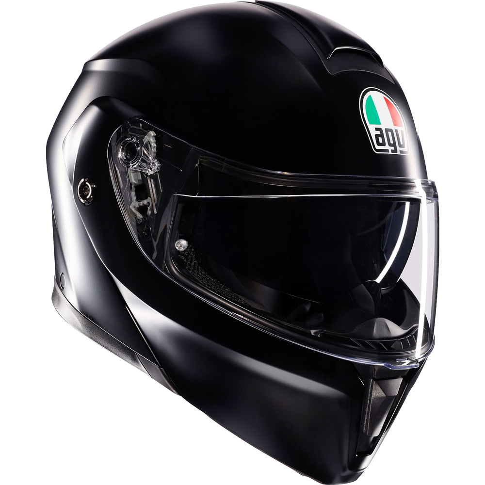 AGV Streetmodular Solid Matt Black Motorcycle Helmet - DOT & ECE Certified for Street Riding, Commuting & Urban Adventures